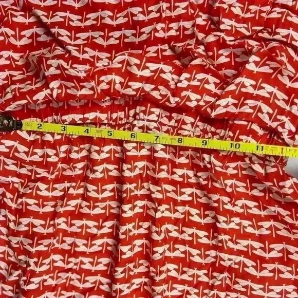 Taylor Dragonfly Print Dress Size 6 white and red color - Picture 12 of 14